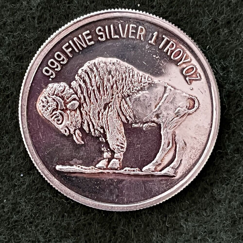 Las Vegas Buffalo Nickel 1 Oz. .999 Fine Silver Coin Round